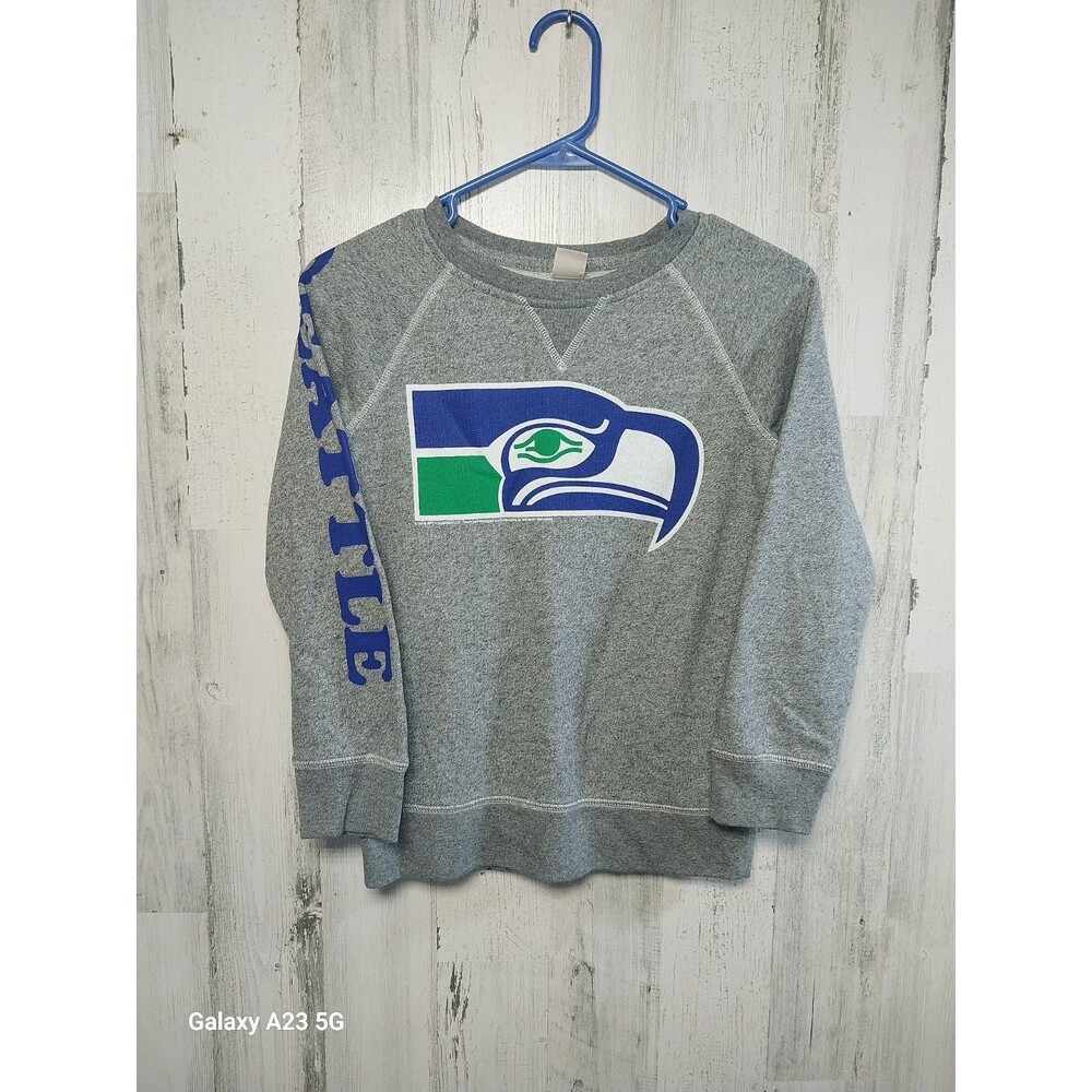 Junkfood Seahawks Kids Sweatshirt Medium Gray